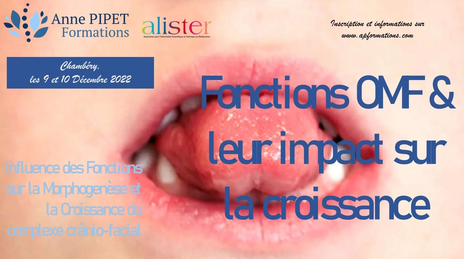 Formation fonctions ventilation deglutition croissance ATM posture